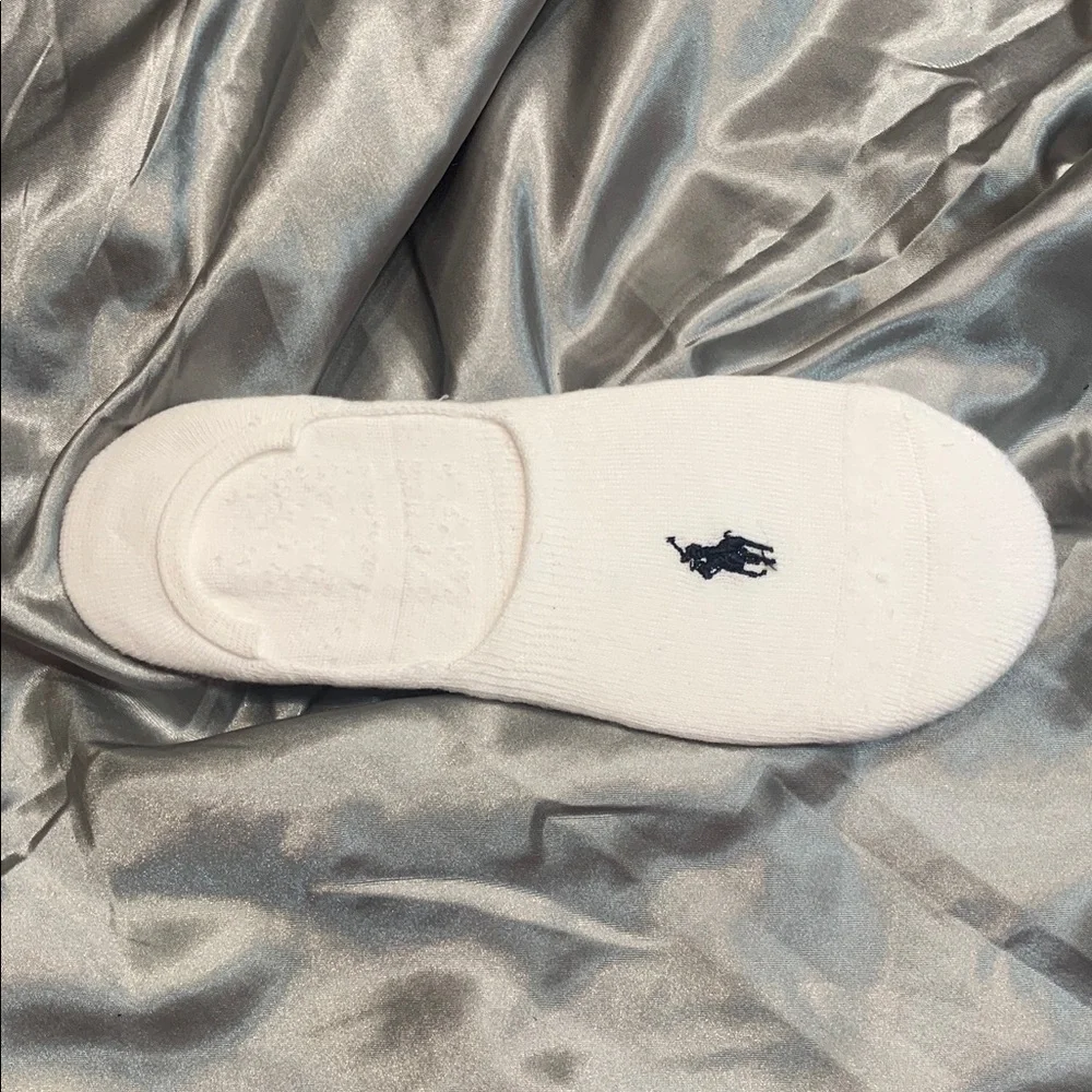🌹 New Polo by Ralph Lauren & Vans Men’s No-Show Socks - White & Blue Stripes